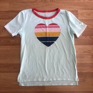 Old Navy Girls Heart Shirt Size L 10-12